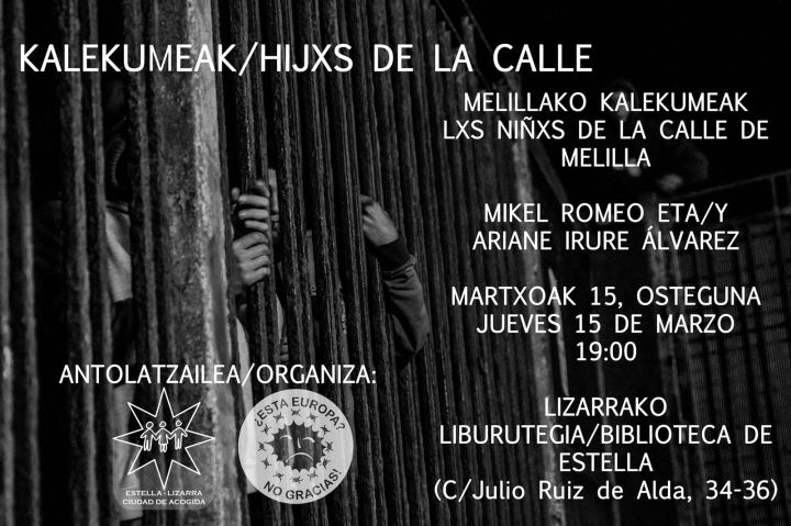 cartel charla hijos de la calle